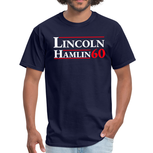 Abraham Lincoln Retro 1860 Republican Presidential Campaign Unisex Classic T-Shirt - navy