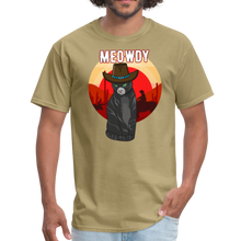 Load image into Gallery viewer, Meowdy Texas Landscape Cowboy Cat Meme Unisex Classic T-Shirt - khaki