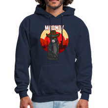 Load image into Gallery viewer, Meowdy Texas Landscape Cowboy Cat Meme Hoodie - navy