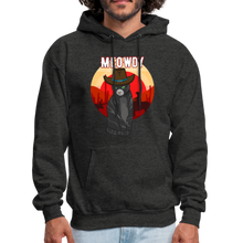 Load image into Gallery viewer, Meowdy Texas Landscape Cowboy Cat Meme Hoodie - charcoal gray