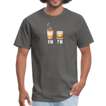 Load image into Gallery viewer, Morning Coffee, Evening Whiskey Coffee Whiskey Drinker Unisex Classic T-Shirt - charcoal