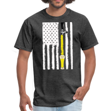 Load image into Gallery viewer, Craft Beer American Flag USA, 4th July Brewery Unisex Classic T-Shirt - heather black