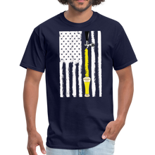 Load image into Gallery viewer, Craft Beer American Flag USA, 4th July Brewery Unisex Classic T-Shirt - navy