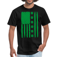 Load image into Gallery viewer, Irish American Flag Shamrock St. Patrick's Day Unisex Classic T-Shirt - black