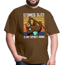 Load image into Gallery viewer, My Spirit Animal Funny Stoned Sloth Marijuana Cannabis Pot Unisex Classic T-Shirt - brown
