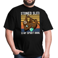 Load image into Gallery viewer, My Spirit Animal Funny Stoned Sloth Marijuana Cannabis Pot Unisex Classic T-Shirt - black
