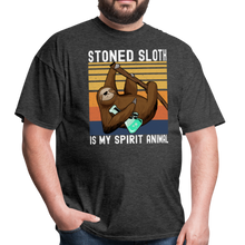 Load image into Gallery viewer, My Spirit Animal Funny Stoned Sloth Marijuana Cannabis Pot Unisex Classic T-Shirt - heather black