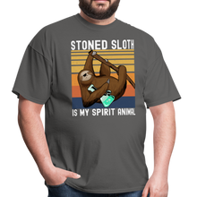 Load image into Gallery viewer, My Spirit Animal Funny Stoned Sloth Marijuana Cannabis Pot Unisex Classic T-Shirt - charcoal