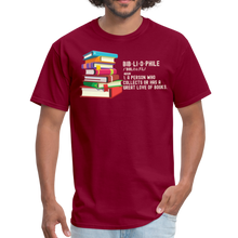 Load image into Gallery viewer, Bibliophile, Book Lover, Reading Teacher Unisex Classic T-Shirt - burgundy