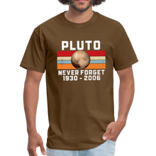 Load image into Gallery viewer, Pluto Never Forget 1930 - 2006 Unisex Classic T-Shirt - brown