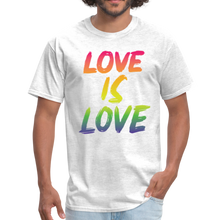 Load image into Gallery viewer, Pride Shirt Love Is Love Shirt Gay Rainbow Shirt Unisex Classic T-Shirt - light heather gray
