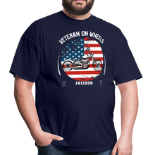 Load image into Gallery viewer, Military Veteran Biker Military Motorcycle Rider Gift Unisex Classic T-Shirt - navy