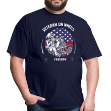 Load image into Gallery viewer, Military Veteran Biker Military Motorcycle Rider Gift Unisex Classic T-Shirt - navy