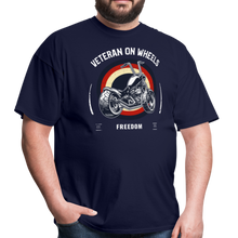 Load image into Gallery viewer, Military Veteran Biker Military Motorcycle Rider Gift Unisex Classic T-Shirt - navy