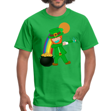 Load image into Gallery viewer, St Patrick's Day Dabbing Leprechaun In A Mask Unisex Classic T-Shirt - bright green