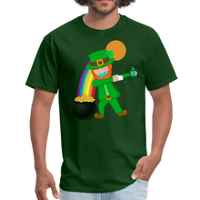 Load image into Gallery viewer, St Patrick's Day Dabbing Leprechaun In A Mask Unisex Classic T-Shirt - forest green