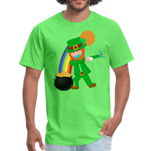 Load image into Gallery viewer, St Patrick's Day Dabbing Leprechaun In A Mask Unisex Classic T-Shirt - kiwi
