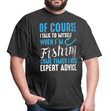Load image into Gallery viewer, Funny Fishing Expert Unisex Classic T-Shirt - heather black