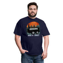 Load image into Gallery viewer, Mind If I Smoke, Funny BBQ Smoker and Grilling Unisex Classic T-Shirt - navy
