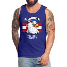 Load image into Gallery viewer, You Free Tonight? Patriotic Eagle 4th of July Men’s Premium Tank - royal blue