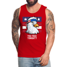 Load image into Gallery viewer, You Free Tonight? Patriotic Eagle 4th of July Men’s Premium Tank - red