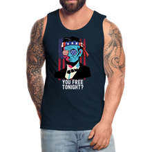 Load image into Gallery viewer, You Free Tonight? Abraham Lincoln 4th of July Men’s Premium Tank - deep navy