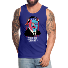 Load image into Gallery viewer, You Free Tonight Patriotic Theodore Roosevelt Men’s Premium Tank - royal blue