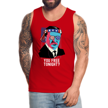 Load image into Gallery viewer, You Free Tonight Patriotic Theodore Roosevelt Men’s Premium Tank - red
