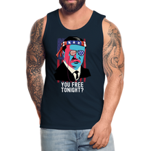 Load image into Gallery viewer, You Free Tonight Patriotic Theodore Roosevelt Men’s Premium Tank - deep navy