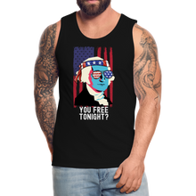 Load image into Gallery viewer, You Free Tonight George Washington 4th of July Unisex charcoal You Free Tonight George Washington 4th of July Unisex black You Free Tonight George Washington 4th of July Unisex navy You Free Tonight George Washington 4th of July Men’s Premium Tank - black