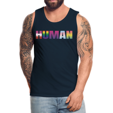 Load image into Gallery viewer, Human Men’s Premium Pride Tank Top - deep navy