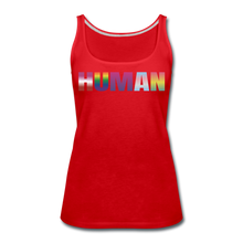 Load image into Gallery viewer, Human LGBT Women’s Premium Tank Top - red