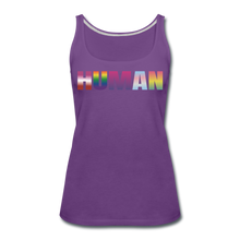 Load image into Gallery viewer, Human LGBT Women’s Premium Tank Top - purple