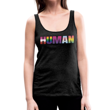 Load image into Gallery viewer, Human LGBT Women’s Premium Tank Top - charcoal gray