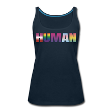 Load image into Gallery viewer, Human LGBT Women’s Premium Tank Top - deep navy