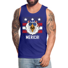 Load image into Gallery viewer, Merica Eagle Head Men’s Premium Tank Funny 4th of July Shirt, Patriotic Summer Shirt, Memorial Day Shirt, Red White and Blue.