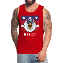Load image into Gallery viewer, Merica Eagle Head Men’s Premium Tank Funny 4th of July Shirt, Patriotic Summer Shirt, Memorial Day Shirt, Red White and Blue.