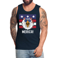 Load image into Gallery viewer, Merica Eagle Head Men’s Premium Tank Funny 4th of July Shirt, Patriotic Summer Shirt, Memorial Day Shirt, Red White and Blue.