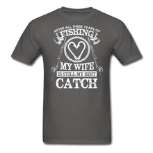 Load image into Gallery viewer, Husband Fishing Shirt My Wife Is My Best Catch Funny Fishing Shirts - charcoal