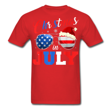 Load image into Gallery viewer, Patriotic Christmas In July, Red White and Blue Shirt - red