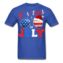 Load image into Gallery viewer, Patriotic Christmas In July, Red White and Blue Shirt - royal blue