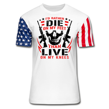 Load image into Gallery viewer, Patriot 2nd Amendment Stars & Stripes T-Shirt - white