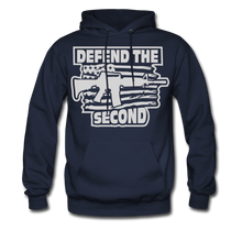 Load image into Gallery viewer, Patriotic Defend The Second Pro 2nd Amendment Hoodie - navy