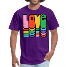 Load image into Gallery viewer, Retro Vintage Hippie Style Love 1960's T-Shirt - purple