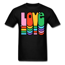 Load image into Gallery viewer, Retro Vintage Hippie Style Love 1960's T-Shirt - black