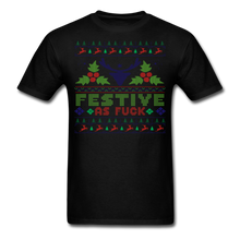 Load image into Gallery viewer, Festive As Fuck Unisex Classic T-Shirt - black