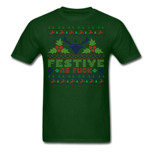 Load image into Gallery viewer, Festive As Fuck Unisex Classic T-Shirt - forest green