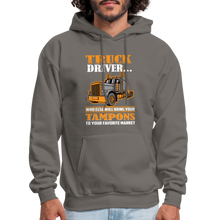 Load image into Gallery viewer, Sarcastic Truck Driver Saying Men's Hoodie - asphalt gray