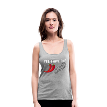 Load image into Gallery viewer, Spicy Chain Link, Hot Pepper Yes I Have One Women’s Premium Tank Top - heather gray