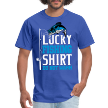 Load image into Gallery viewer, Lucky Fishing Shirt Do Not Wash Unisex Classic T-Shirt - royal blue